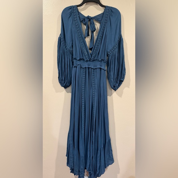 Free People Elegant Blue Maxi Dress (no tags, never worn) Size Small - Picture 4 of 4